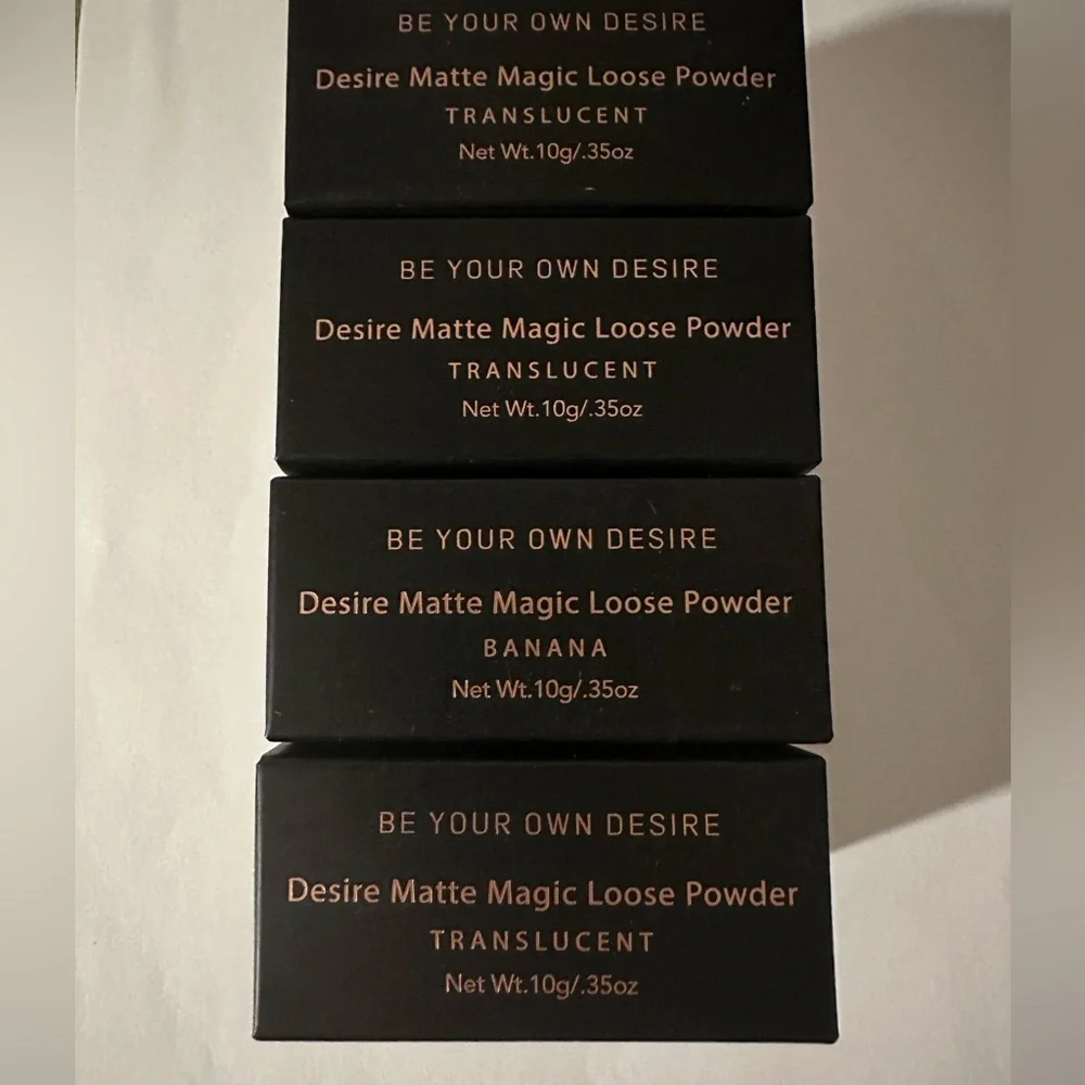 NWT, BYOD, Desire Matte Magic Loose Powder, 3 Translucent and 1 Banana